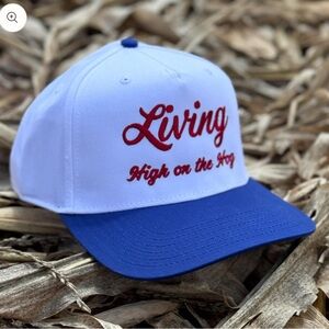 OTTO White Cap with Blue Brim and Red Embroidery